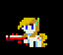 Size: 128x112 | Tagged: safe, artist:pix3m, derpibooru import, cave story, curly brace, ponified, solo, sprite