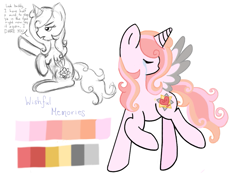 Size: 955x686 | Tagged: safe, artist:rainbow-crayons4328, derpibooru import, oc, oc only, alicorn, pony, alicorn oc, reference sheet