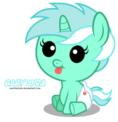 Size: 4720x4863 | Tagged: safe, artist:austiniousi, derpibooru import, lyra heartstrings, pony, absurd resolution, baby, baby pony, foal, simple background, solo, transparent background, vector