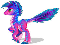 Size: 900x675 | Tagged: safe, artist:couratiel, derpibooru import, oc, oc only, velociraptor, cross species, poniraptor