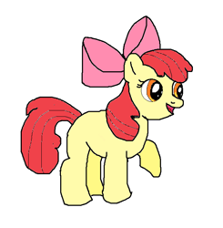 Size: 637x649 | Tagged: safe, artist:sylis1232, derpibooru import, apple bloom, earth pony, apple bloom's bow, female, filly, hair bow, red mane, yellow coat