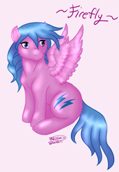 Size: 855x1233 | Tagged: safe, artist:tori-inazuma, derpibooru import, firefly, pony, g1, mane