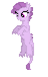 Size: 96x152 | Tagged: safe, artist:carnifex, oc, oc only, oc:lavender, dracony, hybrid, pony, animated, confused, cute, desktop ponies, fangs, female, frown, holding a pony, interspecies offspring, looking down, offspring, parent:rarity, parent:spike, parents:sparity, pixel art, simple background, solo, suspended, transparent background, worried