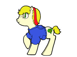 Size: 900x665 | Tagged: safe, artist:zelda206, derpibooru import, oc, clothes, glasses, headband, hoodie, ponified, princess zelda, the legend of zelda, triforce