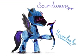 Size: 1054x757 | Tagged: safe, derpibooru import, laserbeak, ponified, soundwave, transformers