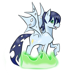 Size: 894x894 | Tagged: safe, artist:shark-sheep, derpibooru import, soarin', changeling, changelingified