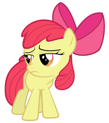 Size: 3200x3600 | Tagged: safe, artist:reginault, derpibooru import, apple bloom, earth pony, pony, female, filly, simple background, solo, transparent background, unamused, vector