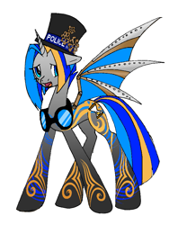 Size: 711x900 | Tagged: safe, artist:skullzie9, derpibooru import, alicorn, pony, doctor who, goggles, ponified, tardis