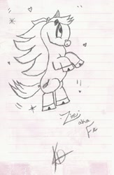 Size: 1552x2384 | Tagged: safe, derpibooru import, oc, oc only, oc:fe, pony, unicorn, traditional art