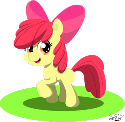 Size: 1300x1265 | Tagged: safe, artist:datponypl, derpibooru import, apple bloom, earth pony, pony, adorabloom, cute, female, filly, looking at you, looking back, looking back at you, solo