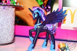 Size: 900x600 | Tagged: safe, artist:idlehandsblog, derpibooru import, nightmare moon, official, solo, talking, talking nightmare moon, toy