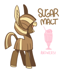 Size: 504x571 | Tagged: safe, artist:asksugarmalt, derpibooru import, oc, oc only, oc:sugar malt, donkey, ask, ask sugar malt, ice cream, tumblr