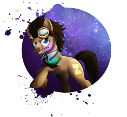 Size: 1100x1007 | Tagged: safe, artist:daflummify, derpibooru import, doctor whooves, earth pony, pony, brown coat, brown mane, male, stallion