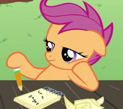 Size: 814x715 | Tagged: safe, derpibooru import, scootaloo, faget, meme, slur, ur a faget, vulgar