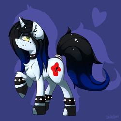 Size: 2600x2600 | Tagged: safe, artist:thebatfang, oc, oc only, oc:louder speakers, pony, unicorn, solo