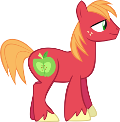 Size: 8236x8385 | Tagged: safe, artist:emu34b, big macintosh, earth pony, pony, .svg available, absurd resolution, male, missing accessory, simple background, solo, stallion, transparent background, vector