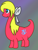 Size: 440x584 | Tagged: safe, artist:glitchtune, derpibooru import, pony, g1, cutesaurus, mane