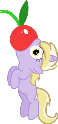 Size: 288x618 | Tagged: safe, artist:shayla567, derpibooru import, dinky hooves, cherry, simple background, transparent background