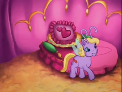 Size: 640x480 | Tagged: safe, derpibooru import, breezie, g3, the princess promenade, background pony, bed, flower, house