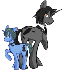 Size: 1868x1995 | Tagged: safe, artist:rainbowstarshower, derpibooru import, black butler, ciel, ciel phantomhive, kuroshitsuji, ponified, sebastian, sebastian michaelis