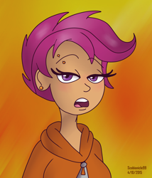 Size: 3080x3600 | Tagged: safe, artist:scobionicle99, scootaloo, human, humanized, older, piercing, solo