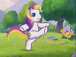 Size: 640x480 | Tagged: safe, derpibooru import, puzzlemint, g3, greetings from unicornia, kick