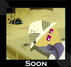 Size: 600x568 | Tagged: safe, artist:vavacung, edit, daring do, changeling, spider, comic:changeling-scout, comic, soon