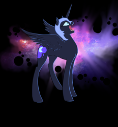 Size: 1280x1382 | Tagged: safe, artist:glacierclear, nightmare moon, alicorn, pony, female, galaxy mane, horn, mare, solo