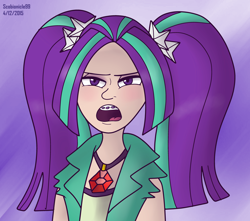 Size: 4000x3536 | Tagged: safe, artist:scobionicle99, aria blaze, equestria girls, rainbow rocks, braces, human coloration, solo