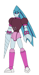 Size: 497x950 | Tagged: safe, artist:combatkaiser, sonata dusk, robot, equestria girls, drill, getter 2, getter robo, mecha, simple background, sonatabot, transparent background