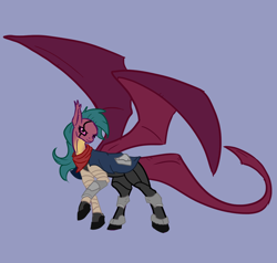 Size: 1010x962 | Tagged: safe, artist:alorix, oc, oc only, alien, pegasus, pony, bandage, clothes, lights out, pirate, purple eyes