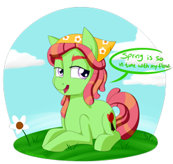 Size: 1813x1721 | Tagged: safe, artist:notenoughapples, tree hugger, earth pony, pony, make new friends but keep discord, female, green coat, mare, solo, two toned mane