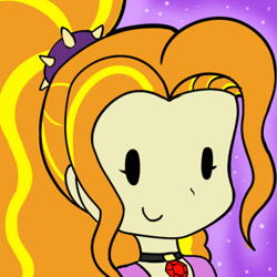 Size: 500x500 | Tagged: safe, artist:demonfox, adagio dazzle, equestria girls, adoragio, cute, icon, looking at you, smiling, solo