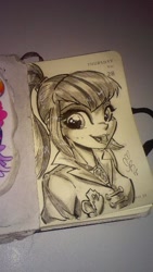 Size: 360x640 | Tagged: safe, artist:ponygoddess, sonata dusk, equestria girls, rainbow rocks, grayscale, monochrome, solo, traditional art