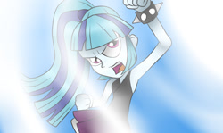 Size: 1111x660 | Tagged: safe, artist:enderboy1908, sonata dusk, equestria girls, alternate costumes, armpits, clothes, dress, looking at you, solo, spiked wristband, wristband