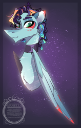 Size: 528x835 | Tagged: safe, artist:manella-art, derpibooru import, oc, oc:windy shamrock, pegasus, pony, bust, male, portrait, solo, stallion