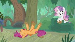 Size: 1920x1080 | Tagged: safe, derpibooru import, screencap, scootaloo, sweetie belle, growing up is hard to do, older, older scootaloo, older sweetie belle