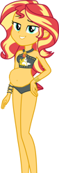 Size: 1280x3747 | Tagged: safe, derpibooru import, edit, sunset shimmer, human, better together, equestria girls, belly, belly button, belly edit, big belly, bikini, clothes, looking at you, preggo shimmer, pregnant, pregnant edit, pregnant equestria girls, sunset preggers, swimsuit