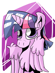 Size: 1200x1600 | Tagged: safe, artist:anorizem, derpibooru import, twilight sparkle, twilight sparkle (alicorn), alicorn, chest fluff, digital art, ear fluff, solo, wing fluff