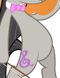 Size: 1728x2251 | Tagged: safe, artist:artpwny, derpibooru import, edit, octavia melody, earth pony, pony, bipedal, bowtie, cropped, high res, pictures of bellies, simple background, solo, transparent background, vector, vector edit