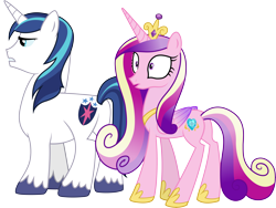 Size: 6856x5142 | Tagged: safe, artist:illumnious, derpibooru import, princess cadance, shining armor, alicorn, pony, unicorn, a canterlot wedding, .ai available, absurd resolution, female, husband and wife, male, open mouth, vector