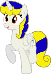 Size: 4000x5749 | Tagged: safe, artist:melisareb, derpibooru exclusive, derpibooru import, oc, oc only, oc:starflashing twinkle, alicorn, pony, absurd resolution, cute, female, mare, ocbetes, raised hoof, simple background, solo, transparent background, vector