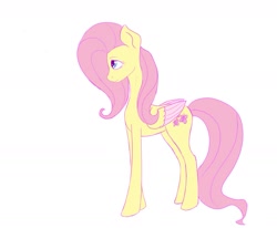 Size: 1641x1349 | Tagged: safe, artist:s.l.guinefort, derpibooru import, fluttershy, pegasus, pony, simple background, solo, white background