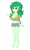 Size: 2000x3300 | Tagged: safe, derpibooru import, edit, editor:ah96, wallflower blush, better together, equestria girls, forgotten friendship, barefoot, belly button, breast edit, breasts, busty wallflower blush, cleavage, feet, legs, midriff, ms paint, shading, simple background, smiling, white background