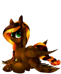 Size: 2229x2691 | Tagged: safe, artist:intfighter, derpibooru import, oc, oc only, pegasus, pony, braid, braided tail, pegasus oc, prone, simple background, solo, white background, wings