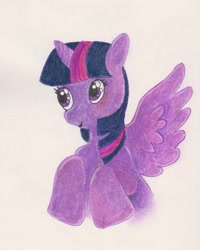 Size: 1080x1350 | Tagged: safe, alternate version, artist:artisa.es, derpibooru import, twilight sparkle, twilight sparkle (alicorn), alicorn, pony, bust, female, mare, solo, traditional art