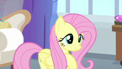 Size: 1280x720 | Tagged: safe, derpibooru import, screencap, fluttershy, pegasus, pony, teacher of the month (episode), spoiler:interseason shorts, cute, female, mare, proud, shyabetes, solo