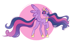 Size: 1280x795 | Tagged: safe, artist:yearoftherooster, derpibooru import, princess twilight 2.0, twilight sparkle, twilight sparkle (alicorn), alicorn, pony, the last problem, crown, female, jewelry, looking back, mare, older, older twilight, regalia, simple background, solo, transparent background, wings