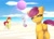 Size: 1920x1365 | Tagged: safe, artist:selena9966, derpibooru import, apple bloom, scootaloo, sweetie belle, earth pony, pegasus, pony, unicorn, ball, beach, cutie mark crusaders