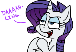 Size: 1690x1151 | Tagged: safe, artist:adorkabletwilightandfriends, derpibooru import, rarity, pony, unicorn, adorkable friends, color, darling, face, hooves, hooves together, humor, png, scheming, simple background, smiling, solo, transparent background, vector